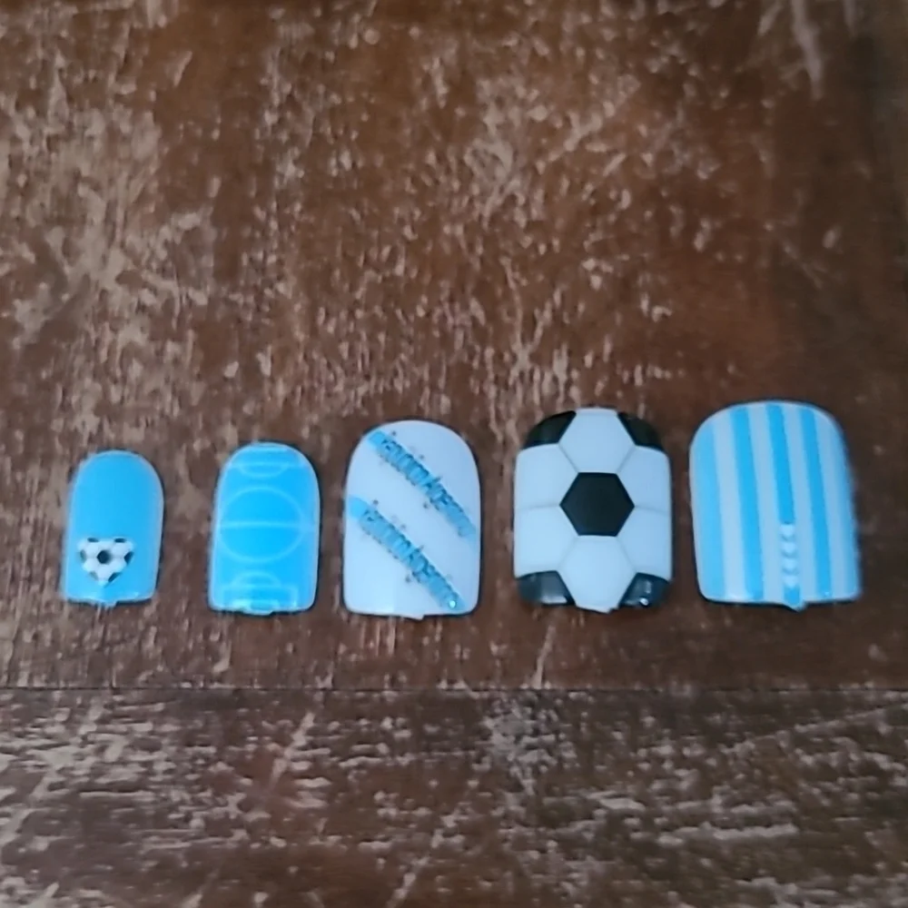 2/$16 Soccer Press On Nails
